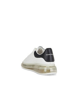 Men's Oversized Transparent Sole Sneaker in White/black